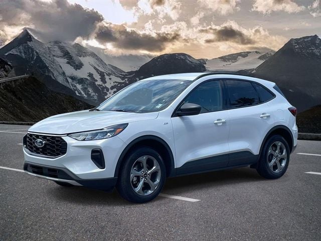 2025 Ford Escape ST-Line in Silver Metallic — front three-quarter view