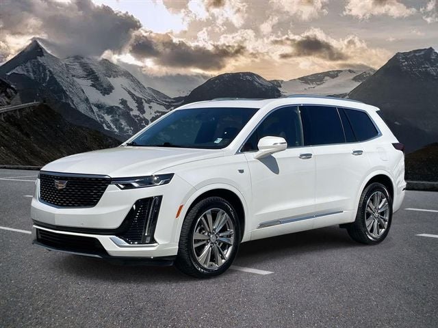 2020 Cadillac XT6 Premium Luxury in Crystal White Tricoat — front three-quarter view