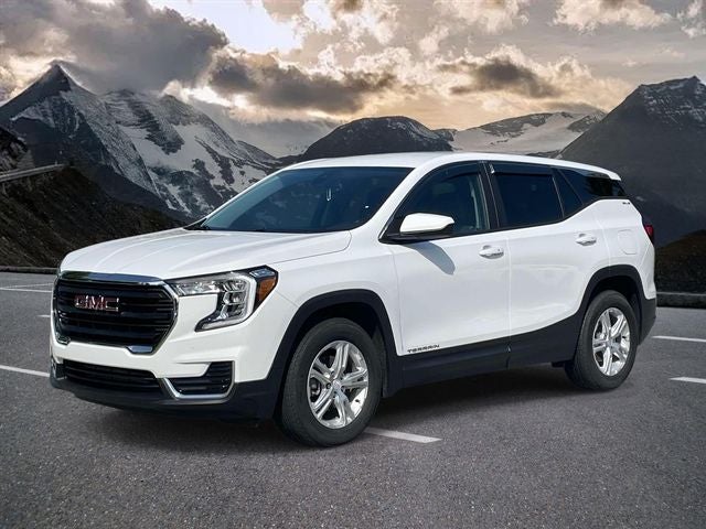 2024 GMC Terrain SLE in Summit White — front three-quarter view