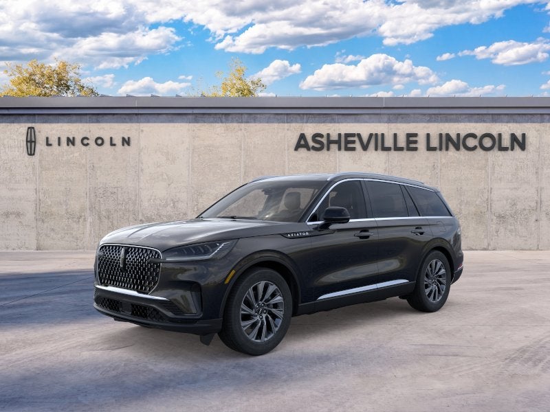 2026 Lincoln Aviator Premiere in Infinite Black Metallic Clearcoat — front three-quarter view