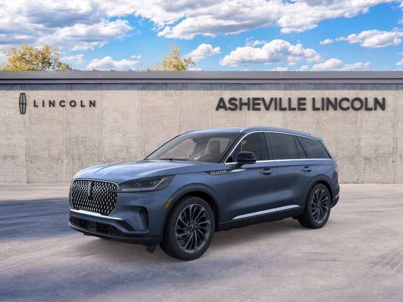 2026 Lincoln Aviator Reserve in Whisper Blue Metallic Clearcoat — front three-quarter view