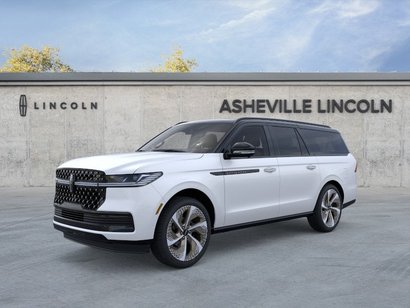 2026 Lincoln Navigator L Black Label in Star White Metallic Tri-Coat — front three-quarter view